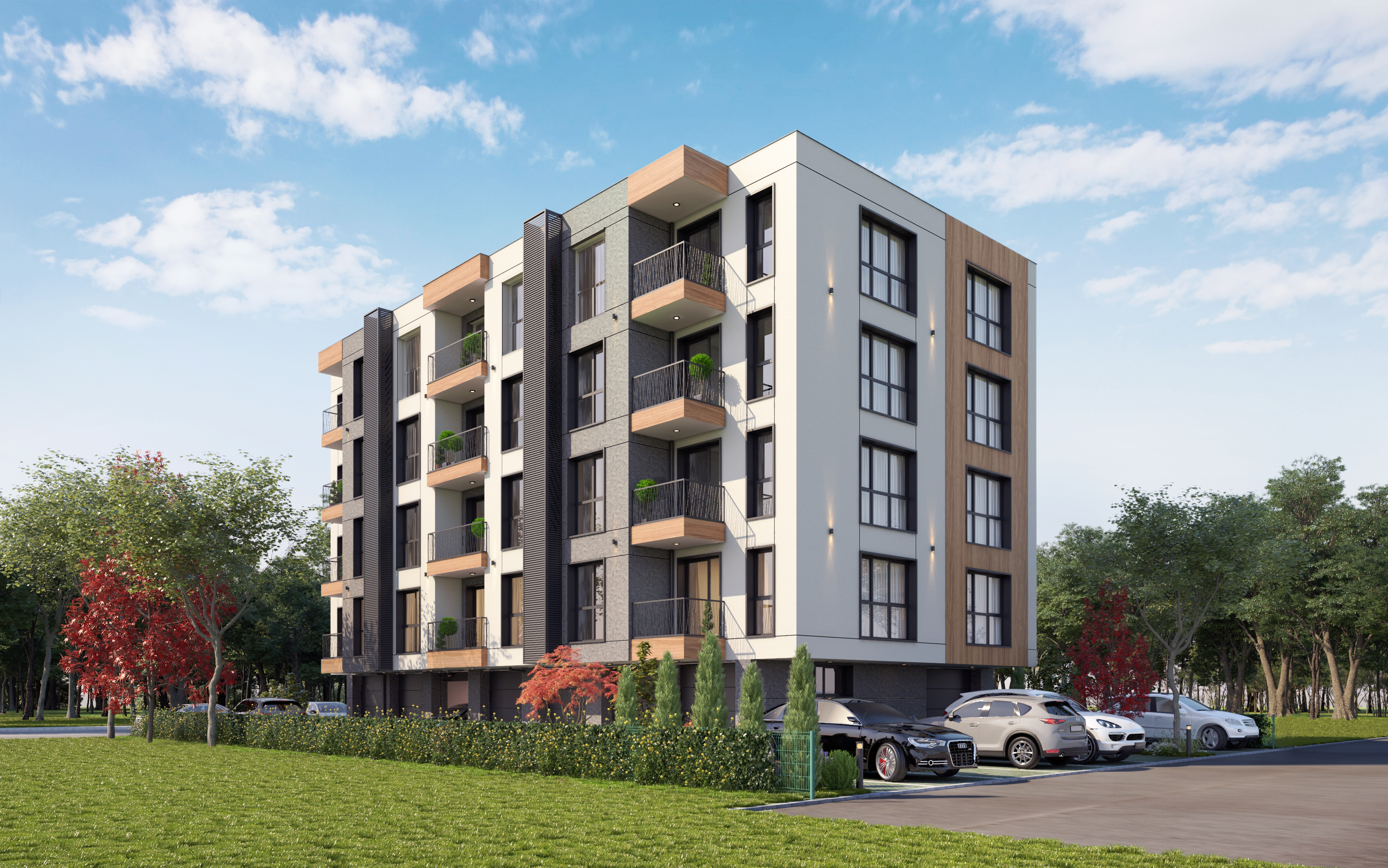 LakeView Pomorie - архитектурен изглед на жилищната сграда